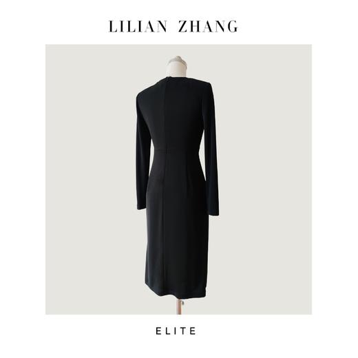 E系列——定制——都市力量——极简静奢——ALL BLACK针织连衣裙 2301108 商品图2