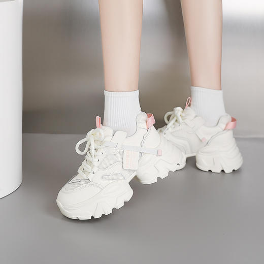 西村名物2024春季新品时尚舒适休闲鞋机能风甜酷超轻老爹鞋T24AM11361 商品图0