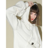 COCOBELLA软糯绒感灯笼袖卫衣女宽松休闲开叉针织帽衫SE0001B 商品缩略图1
