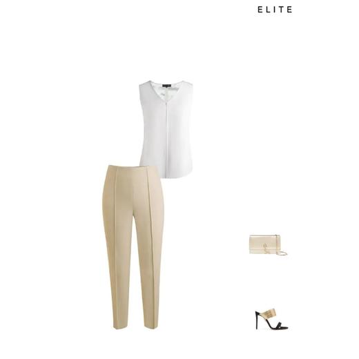 极简风-连腰压线小脚裤、女士休闲通勤风-春夏修身铅笔裤 1904010 商品图3