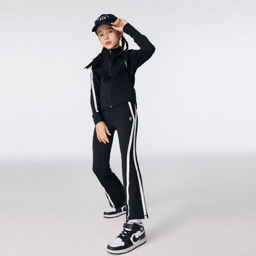 onmygame女童秋冬加绒加厚运动外套儿童户外训练瑜伽服 商品图1