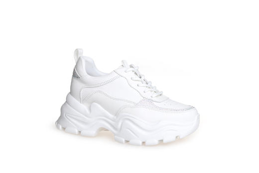 豪麟名鞋奥莱迪嘉女鞋时尚老爹鞋牛皮革DJXXA41WX007白色  原价1960元 商品图0