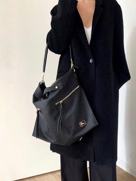 LCM｜Ester  COAT [ 黑色面料_4.7%山羊绒+95.3%绵羊毛； ]