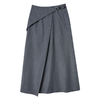 西嘉C+IMPRESS/西嘉知识分子风灰色羊毛半身裙女高腰气质无腰头搭片式BQ2401004 商品缩略图4