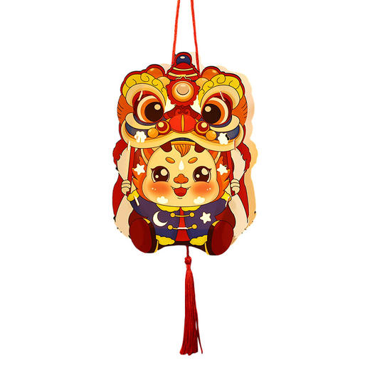 （三只任选19.9元 ）元春节国潮龙年灯笼新年元宵手提发光小花灯幼儿园手工diy材料包 商品图4