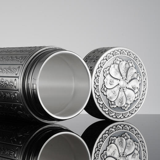 子佩集【心经】S999银浮雕杯摆件【DLBJB004】纯银内胆泡茶杯203 商品图6