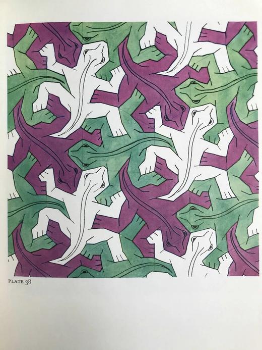 幻想与对称：埃舍尔纹样设计图集 42幅插图（12幅彩色） 精装16开 商品图9