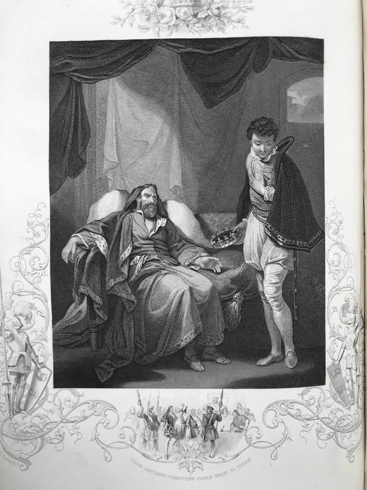 约19世纪后期 莎士比亚作品集（历史剧与诗歌） 塞洛斯数百幅插图 真皮精装16开 商品图6