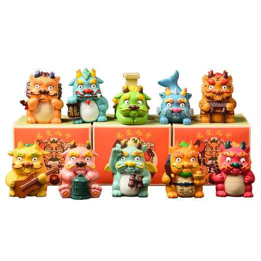龙年限定！【国风潮玩摆件！送礼佳品】龙年生肖摆件国潮树脂手办，龙年礼物喜庆家居生肖龙吉祥物装饰摆件，树脂材质 无毒环保 色彩鲜亮 表情生动可爱 商品图4