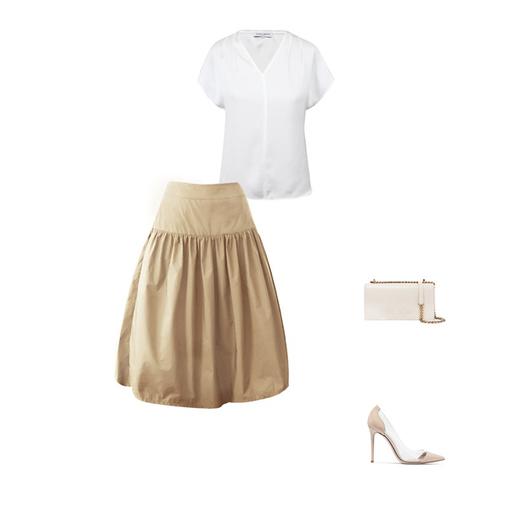 定制—复古优雅风—遮肉修饰腿型显瘦百搭时尚伞型半身裙 2103301 商品图1