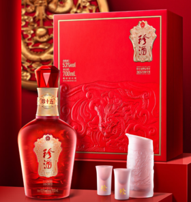 【羊毛】珍十五龙年生肖 万事龙兴礼盒 53度酱香型白酒 53度 700mL*1盒 