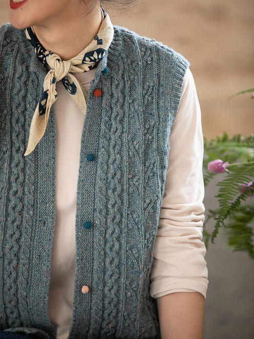 牧衣游 进口提花毛织混纱马甲 限量福利款 月光【不支持会员折】 商品图0