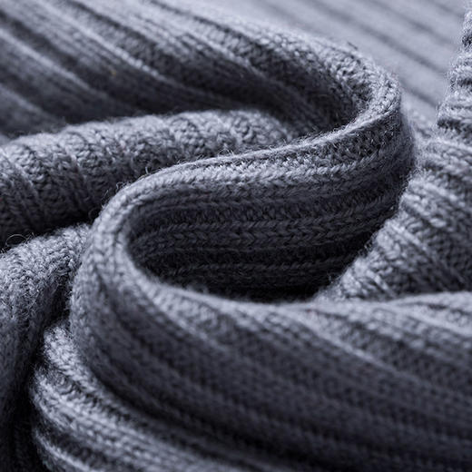 丁摩纯色套头围脖100%羊毛针织脖套护颈弹力坑条假领子AL1060 商品图10