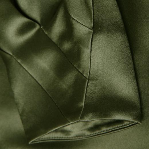 簇褶缎面长袖连衣裙、小众系带收腰  法式显瘦设计感时尚 1801055 商品图4