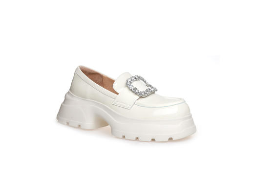 豪麟名鞋奥莱迪嘉女鞋乐福鞋牛移膜革DJMTA41WS002白色  原价1660元 商品图0