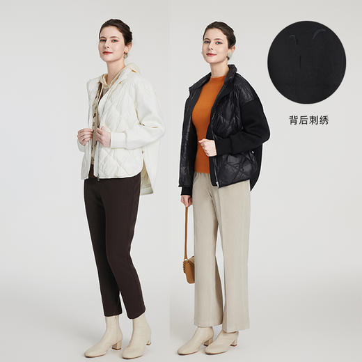 司歌短款保暖女刺绣宽松时尚廓形外套Y881331 商品图0