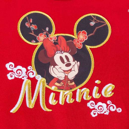 【商场同款】迪士尼童装米妮卫衣套装2024春秋新款女童中国风上衣休闲裤两件套224DT0175 商品图5