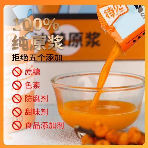 【100%NFC沙棘原浆】待见NFC沙棘原浆20ml*15条/罐不加糖不加水纯原浆 商品图1