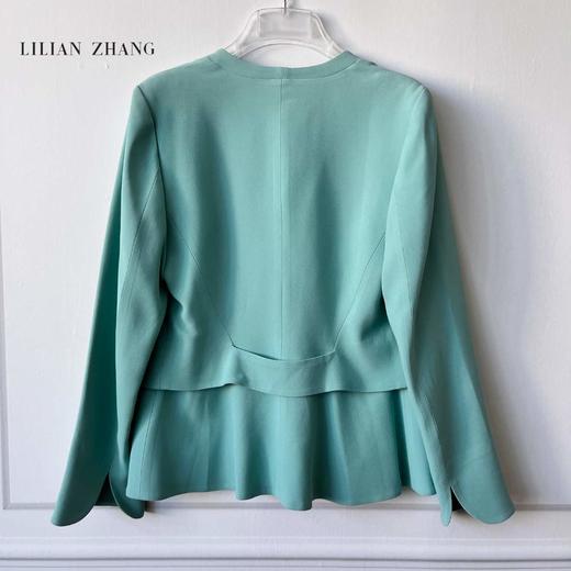 设计感通勤气质显瘦修身波浪摆一粒扣休闲风正肩长袖西装 1905024 商品图1