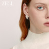 ZEGL法式山茶花朵人造珍珠耳环女轻奢高级感秋冬复古耳钉银针耳饰 商品缩略图3