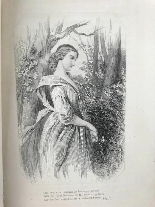 特装本！1855年 亨利·柯克·怀特生平与作品 8幅插图 全真皮精装32开 商品图13