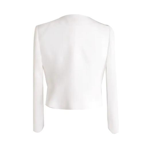 定制— 百搭通勤风— 醋酸修身显瘦时尚纯色无领小外套   1905015 商品图1