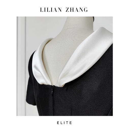E系列——定制——收藏级——古典浪漫——衣橱挚爱黑白小洋装裙  2301120 商品图3