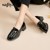 Safiya/索菲娅2024春季新品复古金属扣漆皮一脚蹬粗跟英伦乐福鞋 SF41112078 商品缩略图6
