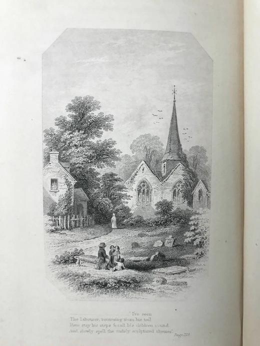 特装本！1855年 亨利·柯克·怀特生平与作品 8幅插图 全真皮精装32开 商品图9