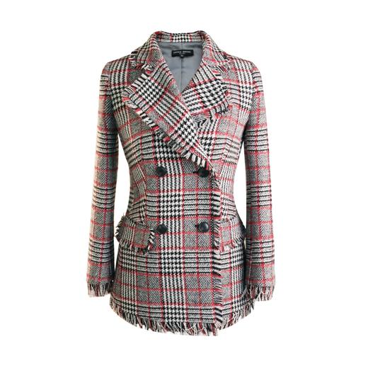 定制—“通勤风”ELITE-英伦格纹双排扣粗花呢小香风外套 1905022 商品图0