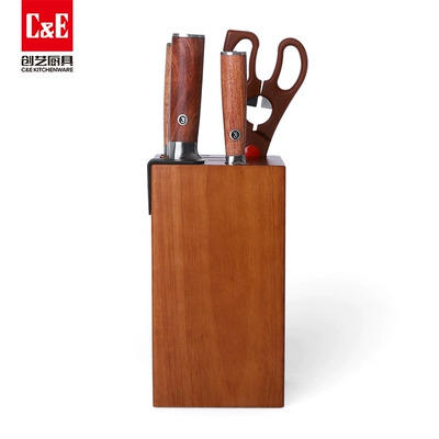 C&E创艺厨具304不锈钢锅具15件套炒锅煎锅奶锅汤锅烹饪铲汤勺套装/厨房刀具六件套商务礼品套装 商品图3