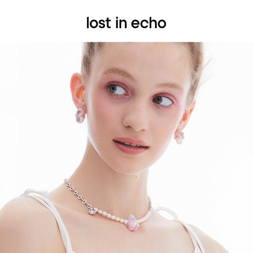 lost in echo2023秋冬新品设计师款Yetti小怪兽珍珠植绒项链气质 商品图2