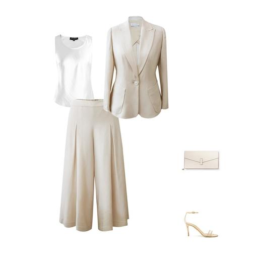 ELITE—清新淡雅风-百搭通勤一粒扣醋酸舒适亚麻西装外套 2105004 商品图1