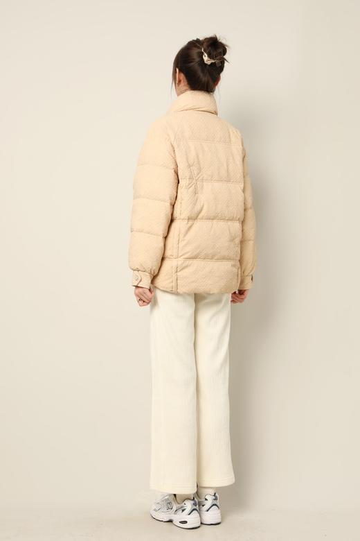 Kai & Kiera 浅卡其色高领压纹羽绒服外套 17405 商品图5