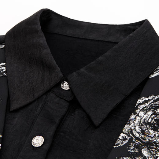 PE259斯尔丽2024春夏新款小众时髦假两件马甲配长衬衣 商品图4