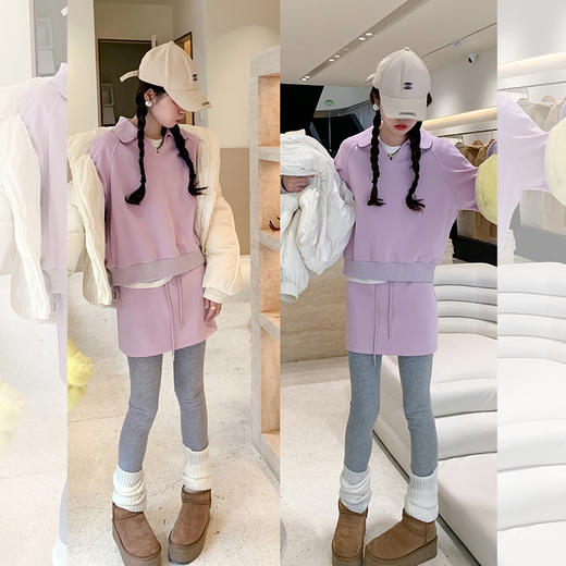 <曾小咸推荐>粉丝内购年底清仓破价【限时限量清仓】【有氧假日】紫色上衣+紫色短裙 商品图2