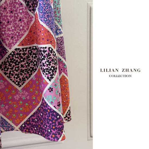 定制-度假遐想—褶饰长款半身裙、沙滩春夏--碎花裙伞裙  2203005 商品图4