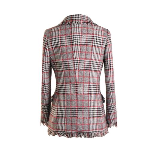 定制—“通勤风”ELITE-英伦格纹双排扣粗花呢小香风外套 1905022 商品图1