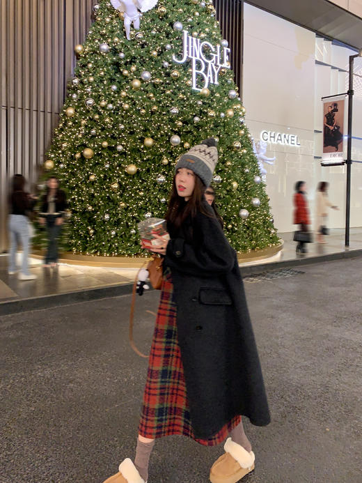 <曾小咸推荐> 【吸睛圣诞红】红色格子裙 商品图3