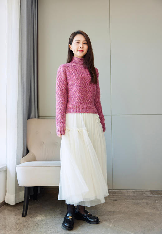 枚花朵朵｜花纱加厚羊绒衫 商品图3