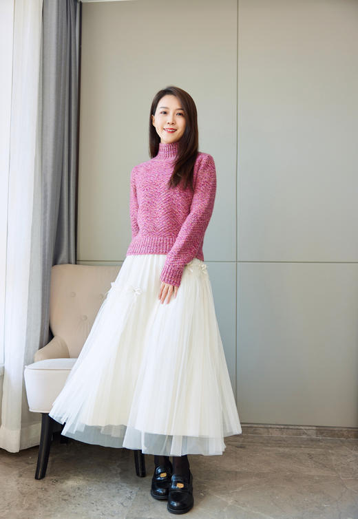 枚花朵朵｜花纱加厚羊绒衫 商品图4