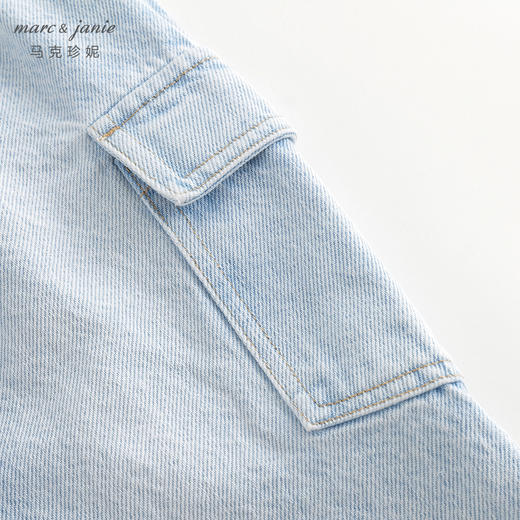 马克珍妮男女童休闲大口袋工装牛仔裤儿童裤子纯棉春装新款240229 商品图5