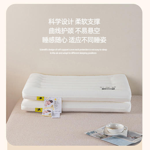【品牌直发】加倍生活  A类全棉羽丝绒枕 家用酒店枕头宿舍专用单个枕芯护颈椎助睡眠可机洗 商品图2