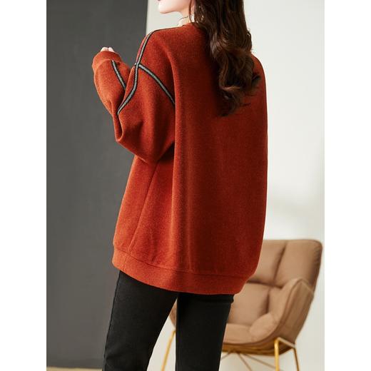 雀说新款时尚洋气欧货胖MM宽松减龄假两件上衣AL 9833 商品图2