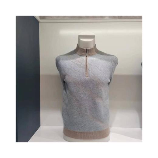 3楼 皮皮狗男式羊绒提花半襟拉链开衫 商品图0