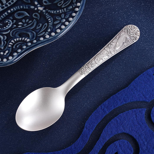 子佩集S999银【莲连有余】勺子摆件【BX0460596-5】2401 商品图6