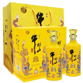 牛栏山 小黄龙 特酿15 52度 500ml*2瓶