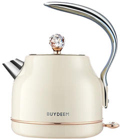 北鼎 Buydeem K208炫彩全304不锈钢电水壶 香槟黄【LXKGCJ10.0】