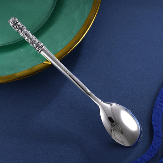 子佩集S999银【遇龙添祺】勺子摆件【JCGY002】2401 商品图8