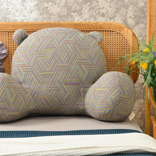 熊抱抱系列床头靠垫软包腰靠沙发飘窗可拆洗 商品图3